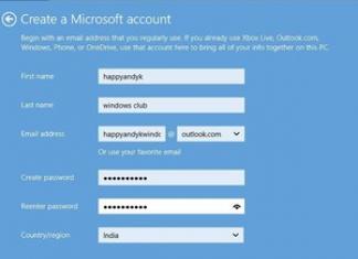 Създайте един акаунт в Microsoft Регистрирайте акаунт в Microsoft